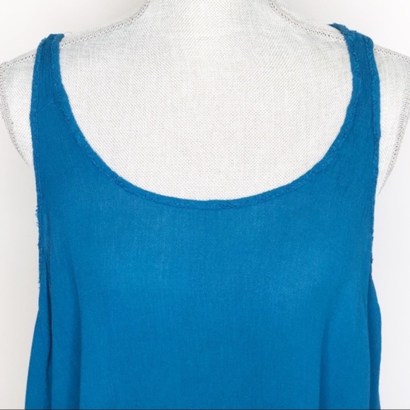 Free People Tank Top High Low Distressed Raw (H65) - Picture 2 of 6